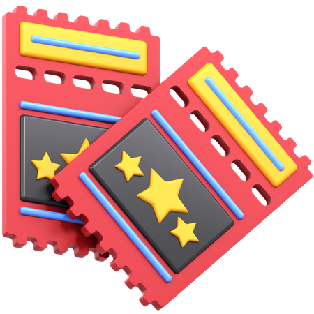 Movie Tickets  3D Icon