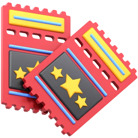 Movie Tickets  3D Icon