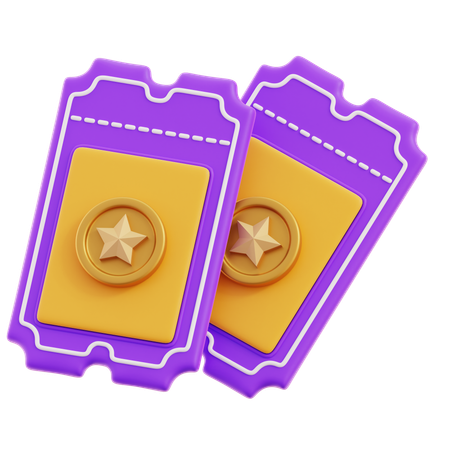 Movie Tickets  3D Icon