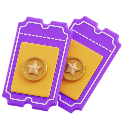 Movie Tickets  3D Icon