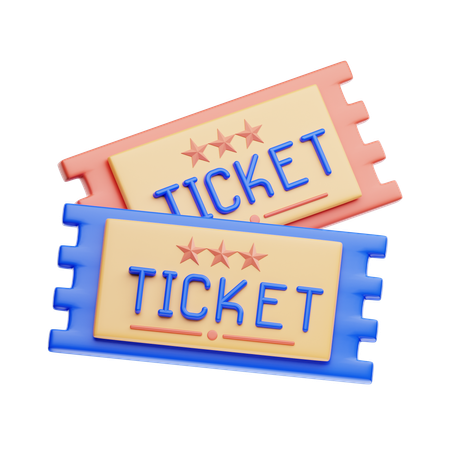 Movie Tickets  3D Icon