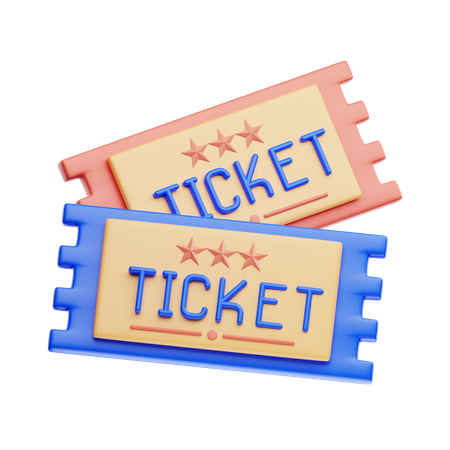 Movie Tickets  3D Icon