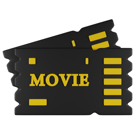 Movie Tickets 3D Icon