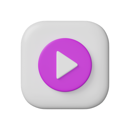 Movie Video Player Application  3D Icon