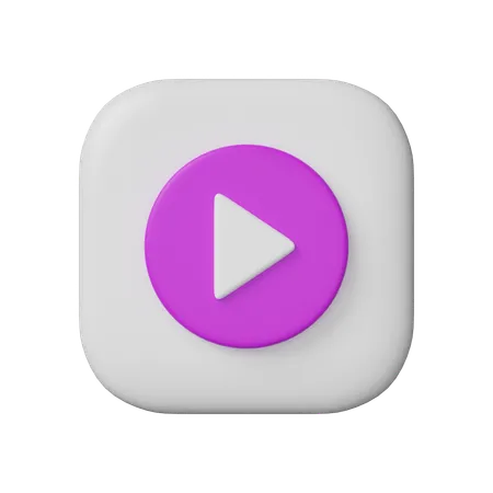 Movie Video Player Application  3D Icon