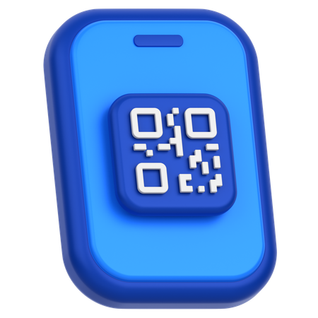 Código qr móvil  3D Icon