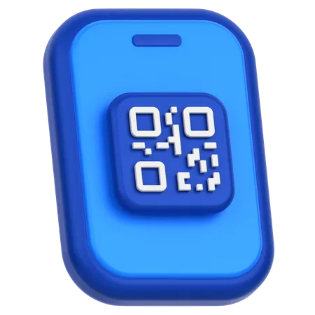 Código qr móvil  3D Icon