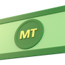 mozambican metical 3d logo
