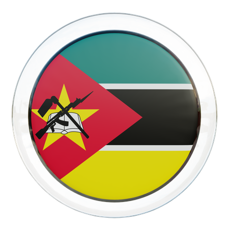 Mozambique Round Flag  3D Icon