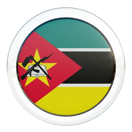Mozambique Round Flag  3D Icon