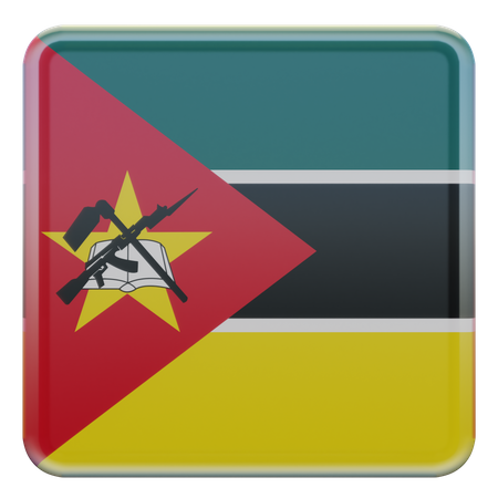Mozambique Square Flag  3D Icon