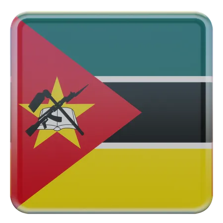 Mozambique Square Flag  3D Icon