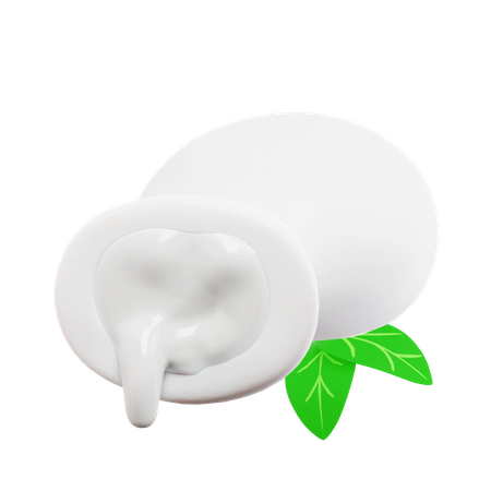 Mozzarella Cheese  3D Icon