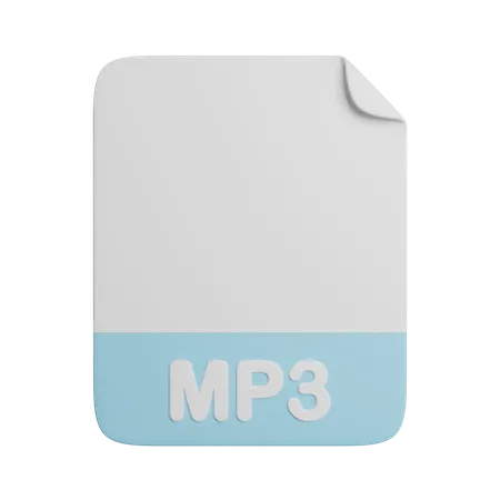 Extension De Archivo De Documento MP 3 3D Icon