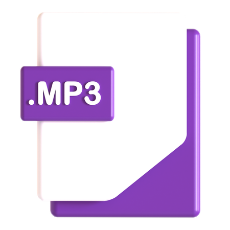 MP3 拡張子  3D Icon