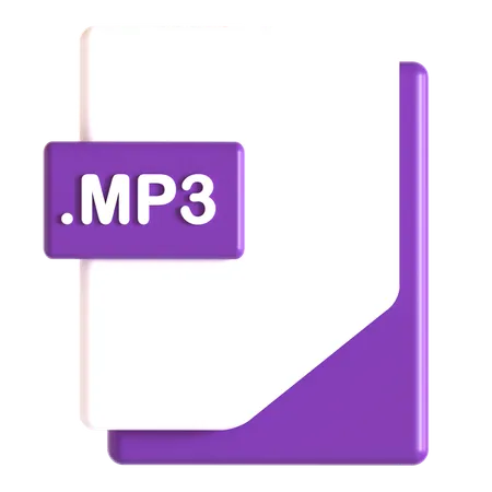 MP3 拡張子  3D Icon