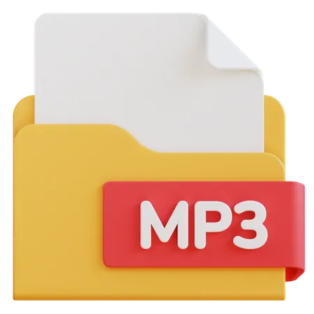 3 D Mp 3 File Extension Folder 3D Icon
