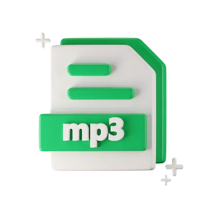 Mp 3 File  3D Icon