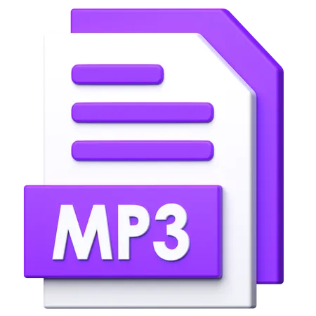 Mp 3 File  3D Icon