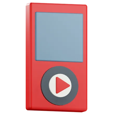 3 D Mp 3 Player Illustration With Transparetnt Background 3D Icon