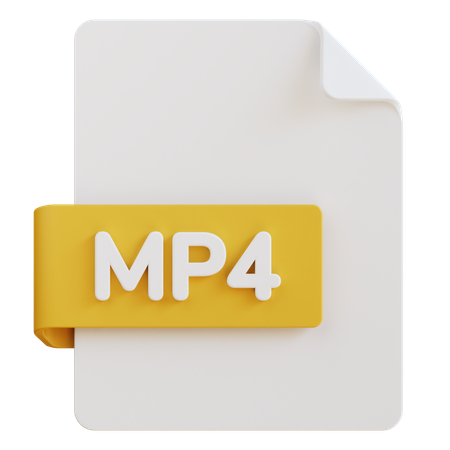 Archivo mp4  3D Icon