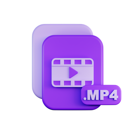 Archivo mp4  3D Icon