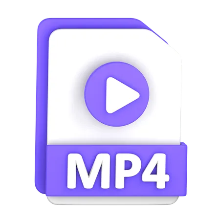 Archivo mp4  3D Icon