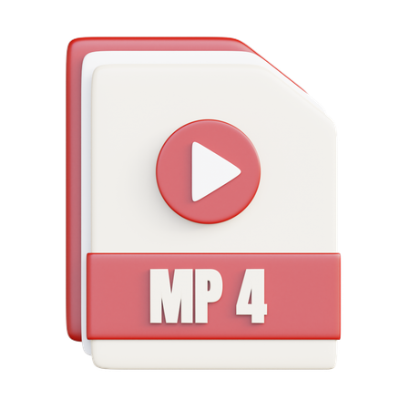 Archivo mp4  3D Icon