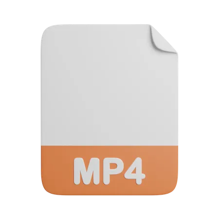 Extension De Archivo De Documento MP 4 3D Icon