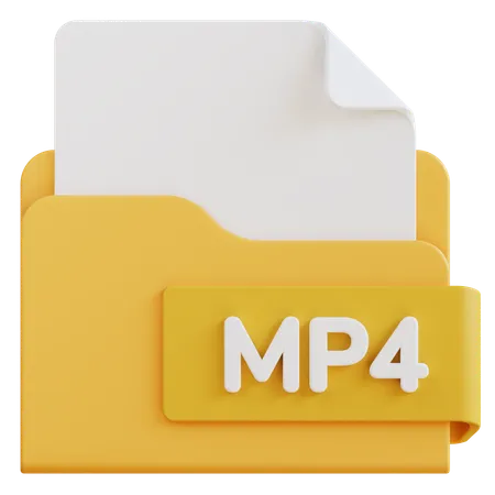 Arquivo mp4  3D Icon