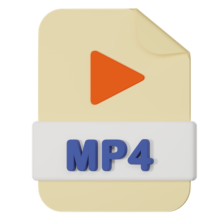 Arquivo mp4  3D Icon