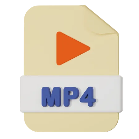 Arquivo mp4  3D Icon