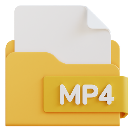 Mp 4 File  3D Icon