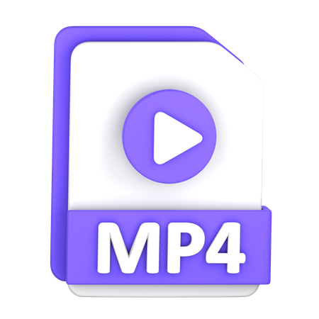 Mp 4 File  3D Icon