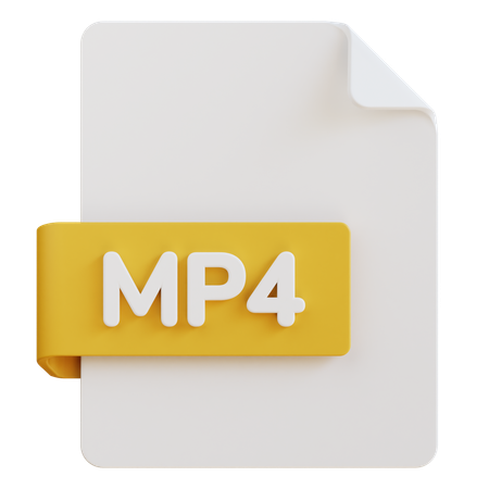 Mp 4 File  3D Icon