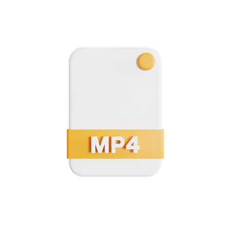 Mp 4 File  3D Icon