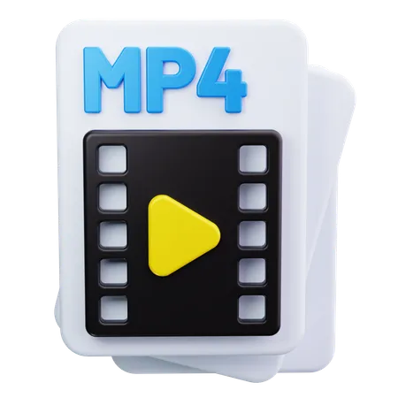 Mp 4 File  3D Icon