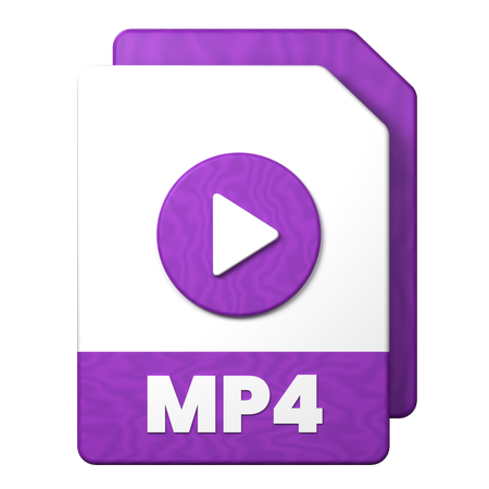Mp 4 File  3D Icon