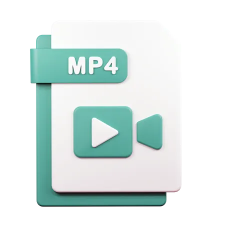 Mp 4 File Illustration 3D Icon