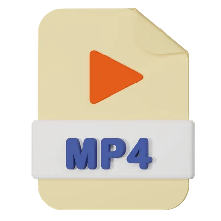 Mp 4 Filename Extension 3 D Icon 3D Icon
