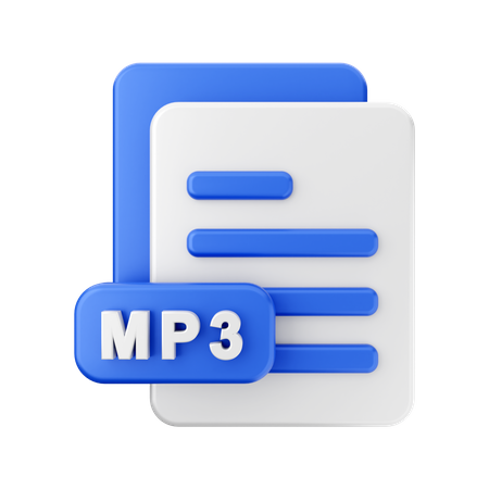 Mp3-Datei  3D Illustration