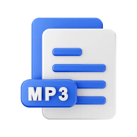 Mp3-Datei  3D Illustration