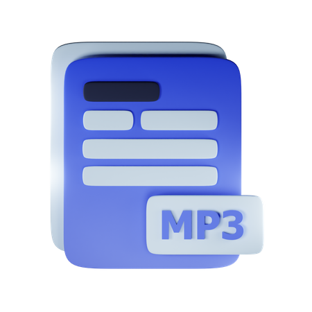Mp3 Dateierweiterung  3D Icon
