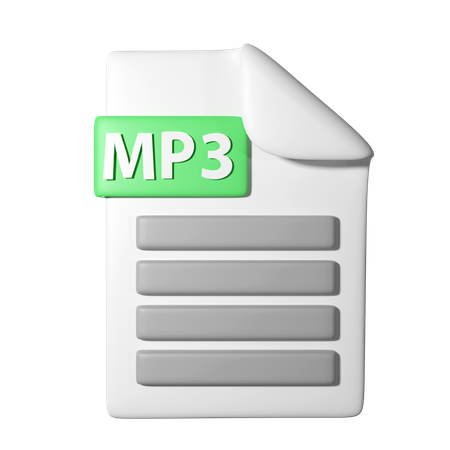 Mp3 File  3D Icon
