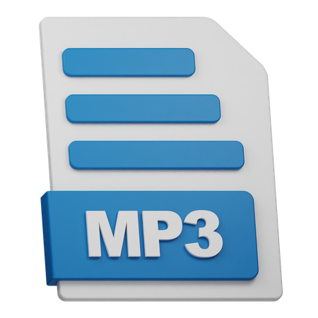 Mp3ファイル  3D Icon