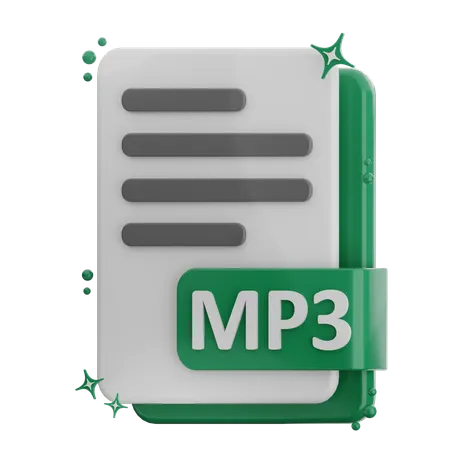 Mp3 파일  3D Icon