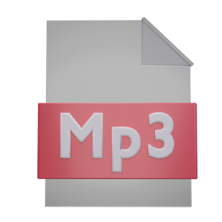 Mp3 File  3D Icon