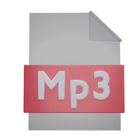 Mp3 File  3D Icon