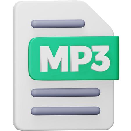 Mp3 File  3D Icon