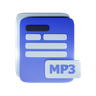 mp3-file 3d illustration